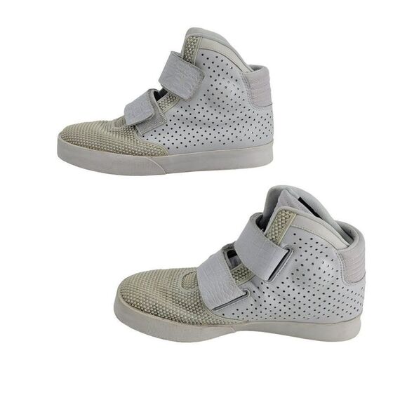 Nike‎ Men's Flystepper 2K3 Hi-top Sneakers 9.5 Pure Platinum Gray 677473-002 - Picture 8 of 12
